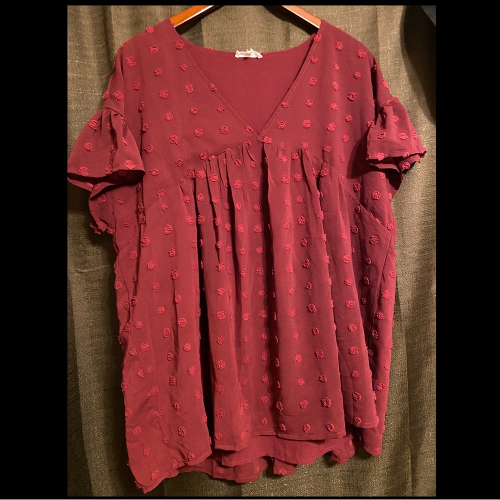 Chic Soul - Treasure Me Top, Burgundy